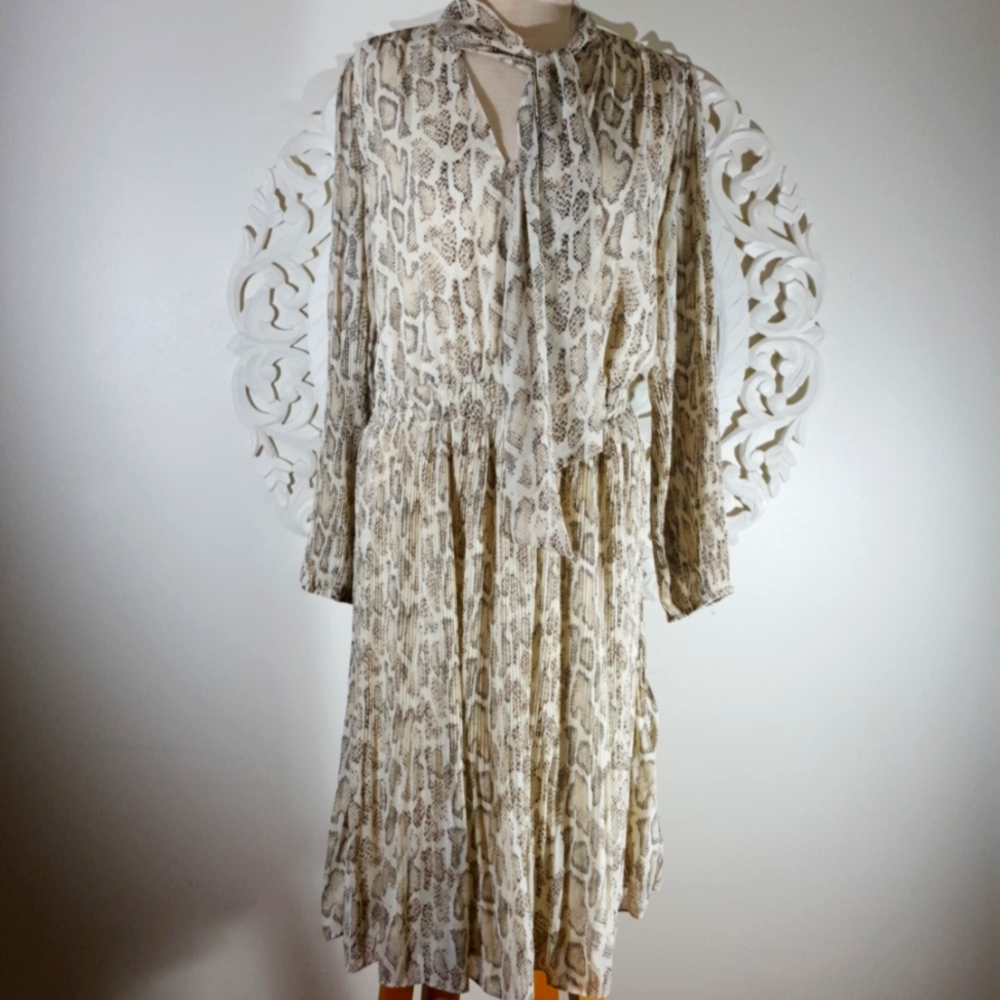 ANTHROPOLOGIE CURRENT AIR ANIMAL PRINT DRESS LOS ANGELES DRESS WOMENS SI…